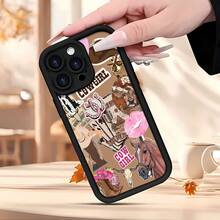 Funda vaquera para móvil, decorada con sombreros de vaquero y herraduras, compatible con  17,  16,  16 ProMax,  15,  15 ProMax,  14,  13,  12 y  11 Pro. Fabricada en TPU, ofrece protección a prueba de golpes. Perfecta para familiares, amigos, niños, cumpleaños, primavera, vacaciones, novios, novias y San Valentín. - Negro - Ver 5
