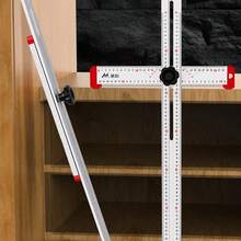 Adjustable T Square Measuring Range 600mm 2 In 1 Adjustable Angle Ruler T Type Marking Tool - Silver - View 3