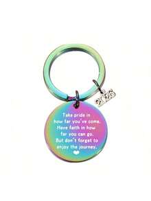 Silver "Class Of 2025" Keychain, Graduation Gift For Him/Her, Old Student, Master, Nurse, University, High School Graduate, Daughter, Son, Dad, Mom Backpack For School - Multicolor - View 2