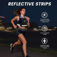 Chaleco con peso ajustable para mujeres y hombres, 4-10 libras/12-20 libras/20-32 libras con 6 pesos de arena de hierro, chaleco de peso corporal con tira reflectante para correr, caminar - B - Ver 9