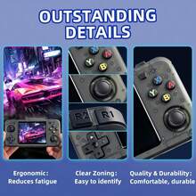 R36H Retro Handheld Game Console With Open Source Linux System,Cortex-A35 CPU, 64GB TF Card Comes With Over 10,000 Classic Games,3.5-Inch IPS Screen Portable Classic Handheld Game Console-Black, Sd Card, Gifts For Men, Roku Remote, Control Roku, Video Games - màu đen - Xem 3