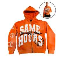 Y2k Zip-Up Hoodies For Women'S Clothing, Perfect For Valentine'S Day Outfits. Casual And Simple Dopamine Orange Jacket, Ideal For Valentine'S Day Couple Outfits And Going Out Outfits, Winter Clothes For Women, Long Sleeve Tops For Women. - 橘色 - 查看 7
