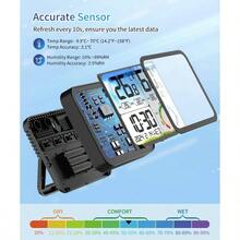 - Termmetro digital para interiores u2013 Sensor de humedad de temperatura extragrande de 5.8 pulgadas con monitor de medidor de humedad de temperatura preciso, calibracin, registros mximos y - inicial - Ver 4