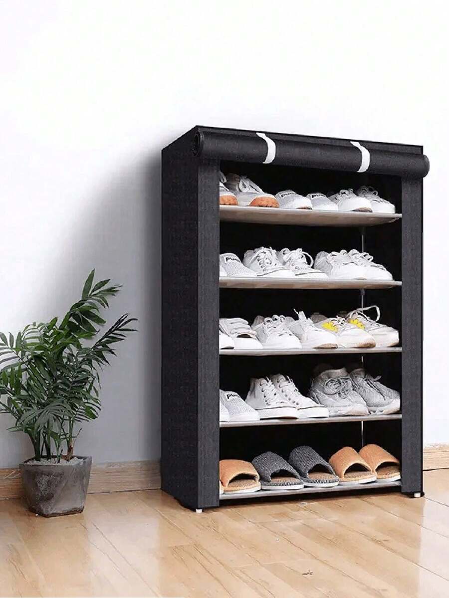 Zapatero Organizador a Prueba de Polvo, Tela no Tejida, 5 niveles - Multicolor - Ver 1