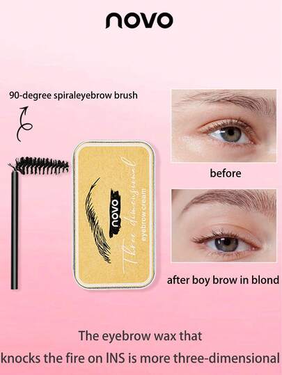 NOVO Pommade de mise en forme des sourcils 3D, apprêt pour maquillage des sourcils, gel fixateur sauvage pour sourcils, cire de maquillage pour sourcils