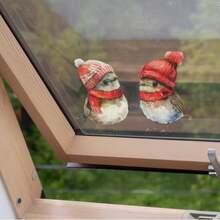 1/3 Pc, Festive Christmas-Themed Stickers Featuring Birds In Santa Hats And Scarves, Self-Adhesive Removable PVC Stickers Suitable For Decorating Living Rooms, Bedrooms, Bathrooms, Entryways, Dormitories, Windows, Children's Rooms, And Christmas Decorations