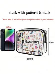 新款药房收纳袋 - 迷你化妆包、透明洗漱包、旅行必备品、拉链便携式旅行洗漱包、沙滩透明PVC洗漱包、防水收纳袋、透明收纳袋、带线缆和USB接口的收纳袋，可存放药品、医疗包等。 - 彩色 - 查看 9