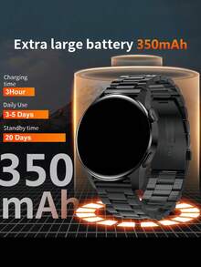 Unisex Sports Round Smart Watch With Call, Pedometer, Alarm Clock, Multi-Sports Modes, Music Remote Control, Stopwatch, Weather - Smart Bracelet - Silver - View 11