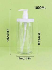 1 chai bơm có thể nạp lại để đựng nước rửa tay, nước rửa chén, nước giặt, dầu gội, sữa tắm, sữa rửa mặt, kem dưỡng da, tiện lợi khi đi du lịch, đơn giản khi sử dụng tại nhà - Trong sáng - Xem 16