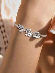 1 Peça Contas Pingente dos 12 Signos do Zodíaco em Prata 925, Adequado para Pulseira, Bracelete DIY de Joias e Acessórios Diários, Presente Ideal para Meninas - doze signos do zodíaco - Visão 7
