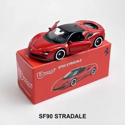 Burago 1:64 Scale Ferrari Series Racing Car Model, Children Mini Diecast Replica Car, Small Alloy Collectible Car Model, New Year Christmas Birthday Gift