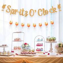 Spritz O'Clock, pancarta de barra de Spritz con purpurina, color naranja y limn, ctricos, despedida de soltera, despedida de soltera, boda, decoracin de de cumpleaos - Naranja - Ver 3