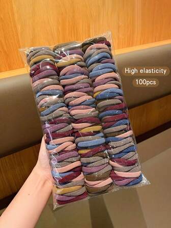 50/100pcs Unisex Adult Spandex Seamless Elastic Headbands, Durable & Stretchy, Mixed Colors, Suitable For Teenagers And Women With Normal Hair,Gifts,Travel,Gifts For Women,Hair Stuff,Stocking Stuffers