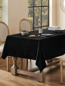 1 chiếc khăn trải bàn bằng polyester chống thấm nước, chống bắn tóe với họa tiết xoáy nước, thiết kế jacquard lấy cảm hứng từ đại dương, khăn trải bàn vuông di động phù hợp cho nhà bếp, bàn ăn, tiệc tại nhà, lễ hội, quán cà phê, nhà hàng, tiệc buffet và nhiều hơn nữa. - màu đen - Xem 3