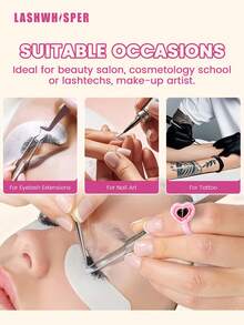 50/100/200/300/500/600/700支装心形睫毛胶收纳盒，睫毛嫁接用品，加厚扇形托盘