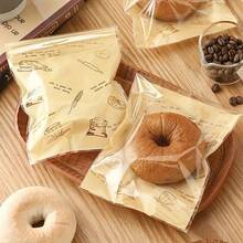 Baking Pattern Self - Sealing Bags, Storage Bags For Bagels, Breads And Other Snacks, Home Baking Food Packaging And Fresh - Keeping Bags - 無色 - 查看 7