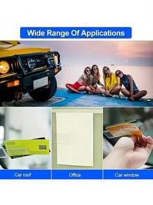 1/5 Piezas/Set Clip de almacenamiento de coche de vista clara, clip de almacenamiento adhesivo de plástico transparente para tarjetas, recibos - Clip de almacenamiento para salpicadero con fuerte adhesión - transparente - Ver 8