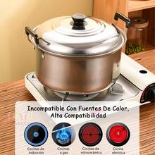 Juego De Ollas De Acero Inoxidable 5 Piezas Con Tapas, Olla Alta Americana, Olla Con Tapa, Juego De Utensilios De Cocina, Olla Para Cocinar, Juego Para El Hogar, Juego De Utensilios De Cocina De 5 Piezas, Juego De Utensilios De Cocina De Acero Inoxidable De 5 Piezas, Juego De Ollas De Acero Inoxidable, Juego De Cocina Con Asas, Olla Para Guisar, Olla Para Cocinar, Herramientas Para El Hogar, Utensilios De Cocina, Accesorios De Cocina, Con Asas, Con Tapa, Resistente Y Duradero, FáCil De Limpiar, Simple De Usar, Buena Calidad Y Bajo Precio, Apto Para Lavavajillas, Adecuado Para Cocina, Camping, Viajes, Restaurante (Plata) - Plateado - Ver 8