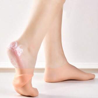 1 par de calcetines de silicona hidratantes para el cuidado de los pies, calcetines para pies agrietados, calcetines de gel de masaje hidratante, para ablandar callosidades y durezas, herramienta para el cuidado de los pies