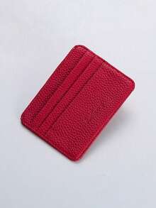 超薄PU信用卡钱包，带前置口袋，简约紧凑型口袋钱包，男女通用，迷你钱包，女士零钱包 - 彩色 - 查看 3