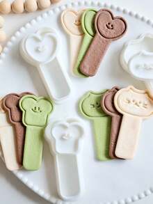 Cartoon Animal Lollipop Cookie Mold Cute Toast Love Puppy Cat Shape Cookie Cutter Fondant Cake Stamp Cookie Cutter Baking Tool - Lollipop - View 4