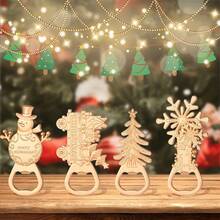 1pc Christmas Bottle Openers Set - 4 Festive Designs (Snowman, Tree, Snowflake, Santa's Sleigh) - Durable Metal Holiday Decor & Party Supplies For Home, Kitchen, Bar - No Batteries Needed, Home Bar Essentials, Seasonal Accessories, Sturdy Construction, Highquality Opener, Kitchen Gadgets, Bar Tools, Home Entertainers, Christmas Decor