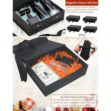 4 PCS Gift Boxes Magnetic Closure Collapsible Gift Boxes For Gift Packaging Rectangle Gift Box For Mother's Day Weddings Birthdays Gifts Large Capacity Solid Color Gift Box With Ribbon BK