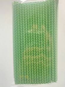 Pacote com 100 canudos de papel ondulado, design com padrão ondulado, tamanho 6x197mm, nas cores verde, vermelho, rosa, azul escuro, azul claro e preto | Ideal para festas, aniversários, casamentos, Dia dos Namorados, decoração de sobremesas e comemorações de feriados. - Multicolorido - Ver 12