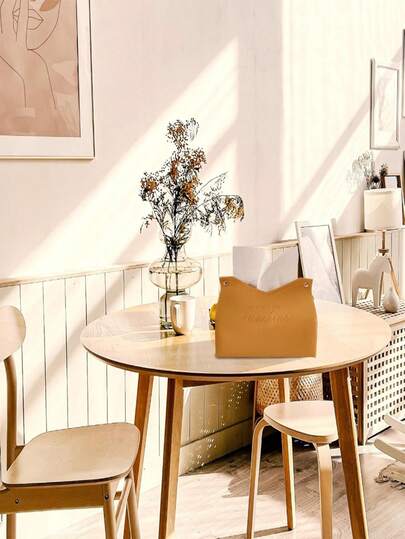 Paper Towel Box Stand With PU Leather Cover For Stylish Bathroom Kitchen And Office Decoration, Hidden Paper Towel Storage Box With Durable Construction And Soft-Touch Finish, Versatile Countertop Organizer For Easy Access In Home Or Workspace, Clutter Reduction, Moisture-Resistant And Premium Look For Contemporary Interiors, Gift-Ready Accent