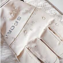 Buchstaben-Muster Outdoor Fahrradhandschuhe mit Thermofutter, Winter