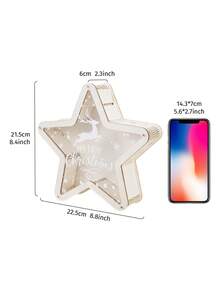 1 szt. Świąteczna skarbonka w kształcie jelenia z pentagramem, świąteczna skarbonka, idealna do dekoracji świątecznych, wystroju domu, sypialni, biura, na prezent