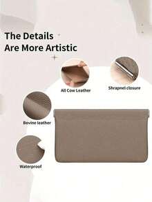 1PC Self-Sealed Leather Wallet. Passport And Driver's License Set. Earphone And Data Cable Storage. Cash Storage Bag. Cosmetic Bag,Wallet,Business Casual Woman,Wallet For Woman For Women Wallet Purse Wallet - 灰色 - 查看 4