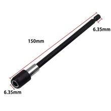 6,35 mm Sechskant-Schaft Schnellspann-Verlängerungsstange mit Selbstverriegelung, Bohrereinsatz-Schraubendreher Schnellkupplung Verlängerungswelle