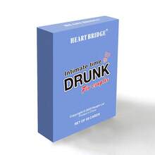 HEART BRIDGE 1PC Couple's Drinking Game Cards, Party Board Game, Drinking Challenge Cards, Essential For Romantic Late-Night Dates, Valentine's/Halloween/Christmas Gift, Perfect For Romantic Carnival Nights And Adult Party Games | 50Cards| - Blue - View 7