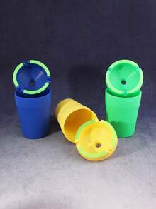 1pc Glow In The Dark Car Ashtray Cigarette Self-Extinguishing Cup Car Ash Holder Portable Truck Home Office PORTABLE ASHTRAY