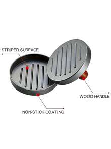 1 件/2 件畅销汉堡肉饼压榨机 - 优质不粘汉堡压榨机，符合人体工程学的手柄，合金钢烤架模具，适用于牛肉、奶酪和蔬菜肉饼 - 非常适合烧烤、烧烤和户外烧烤，坚固的结构 | 操作流畅，肉饼压榨机，汉堡粉碎机压榨机 - 彩色 - 查看 8