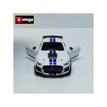 Burago 官方授權正版 1/64 比例合金車模 Mercedes-Benz Ford Cadillac Chevrolet 逼真壓鑄金屬小車模型 裝飾迷你收藏車模 - 2020年野馬Shelby GT500-白色 - 查看 3