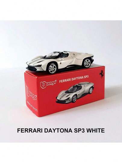 Burago 1:64 Scale Ferrari Series Alloy Diecast Car Model, Miniature Simulation Diecast Car, Collectible Mini Sports Car, Car Model Decor, Gift For Men On Birthday, New Year, Christmas