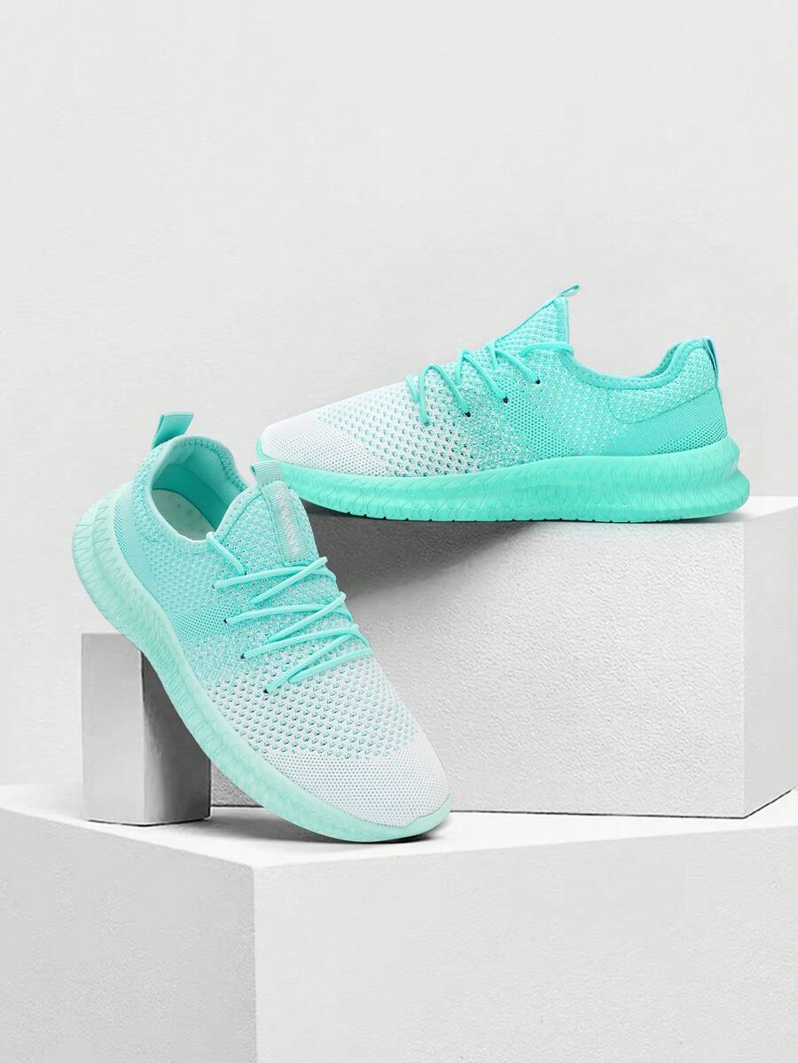 Men's Sports Shoes Fashionable Lightweight Breathable Walking Shoes Fitness Training Tennis Shoes - màu xanh lá cây nhạt - Xem 1