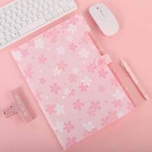 New  Expanding File Folder With 5 Pockets, Accordion File Organizer,Portable Receipt Paper Documents Organizer,Letter Size Filing Folder School Office Supplies,Pink - Sakura Pink - View 6