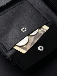 Neue Vintage Herren Kurz-Geldbörse Kartenfach Reißverschluss Geldbörse - Verschiedenfarbig - Übersicht 7