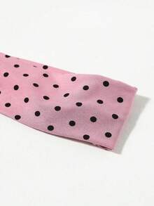 Polka Dot Pattern Hair Band, Casual Simple Hair Accessories For Women & Girls, Minimalist Headwear Suitable For Thick Hair - 黑色 - 查看 5