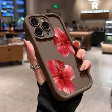 A Red Hibiscus Flower Phone Case That Feels Comfortable To The Touch And Effectively Protects Your Phone From Bumps And Drops.It Is Compatible With Various For Iphone Models, Including Cases For The 16/15/14/13/12/11 Pro Max/Plus/X/8/7.This Makes It A Popular Birthday Gift For Friends Or Partners, As Well As A Business Gift.The Case Is Durable, Stain-Resistant, And Fingerprint-Proof, Featuring A High-Quality, Thickened Soft Rubber Design For Drop Protection., Gentle Phone,Suitable For IPhone 17 Air - 白色 - 查看 5