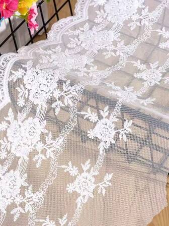 36 Inch Rose Flower Net Lace Trim, 18cm Wide, DIY Decoration For Skirt Hem, Cuff