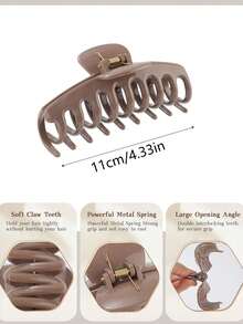 3pcs Plus Size Women's Silicone Hair Clips, Flexible Claw Clips, Soft Bendable Hair Claws, Hair Accessories, Non-Slip Fixation Claws, Versatile Bun Hairstyle Clips, Suitable For Work, Yoga, Running, Party And More, Autumn Hair Accessories Winter Hair Clutch