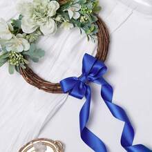 Cream Ribbon 1 Inch Double Face Satin Ribbon For Gift Wrapping Hair Bows Making Chair Sash Valentine's Day Wedding Birthday Party Invitation Decorations Floral Craft Sewing, 25 Yards - 329-皇家藍 - 查看 4
