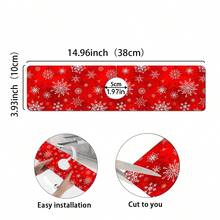 1 pieza Feliz Navidad, Estera de fregadero de barro de diatomeas con copos de nieve festivos - Estera protectora antideslizante y absorbente para encimeras, para decoración del hogar, oficina y granja. - Multicolor - Ver 14