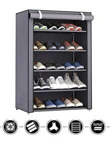 Zapatero Organizador a Prueba de Polvo, Tela no Tejida, 5 niveles - Multicolor - Ver 2