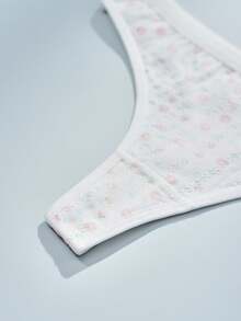 5PCS Women's Thongs Pink Cute Style Comfortable Breathable Cotton Underwear Skin-Friendly Soft Suitable For Daily Wear Sleeping Underwear - Nhiều màu - Xem 8
