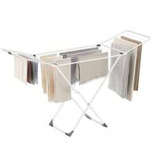 Étendoir à Linge, Séchoir Pliable, 50 x 182 x 102,5 cm, avec Barres, Support de Séchage sur Pieds, Utilisation Intérieure/Extérieure, Draps et Vêtements, Blanc - Blanc - Voir 5